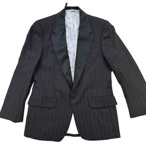 Neiman Marcus Tuxedo Blazer Mens 40 Pinstripe Satin Lapel Single Button Formal